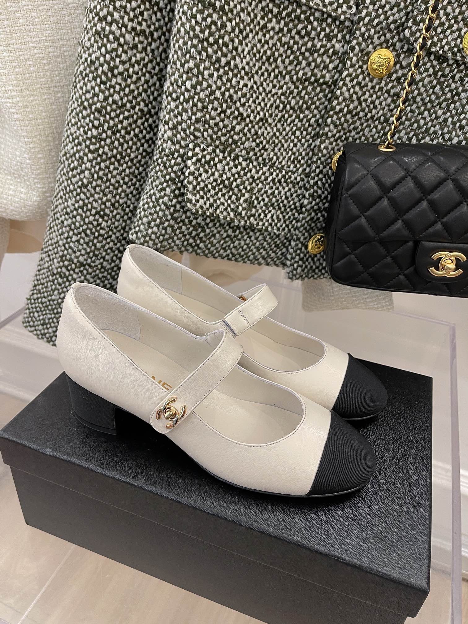 Chanel Sling Back 1.7 Inches White