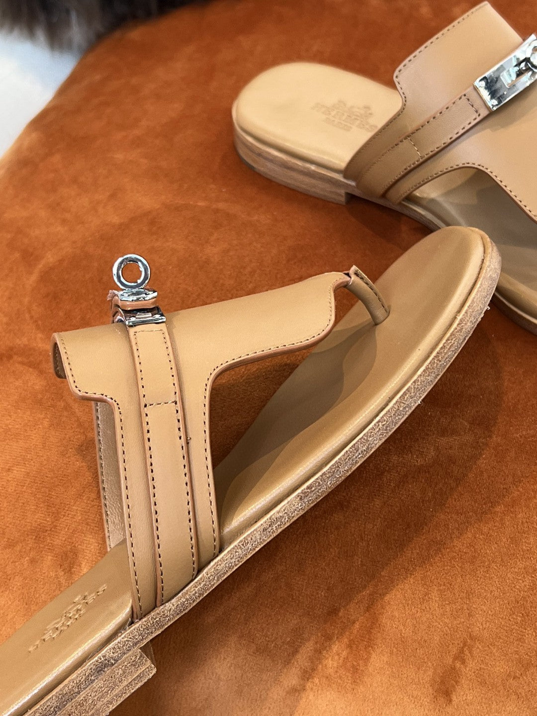 Hermes Elixir Neo Sandal Brown