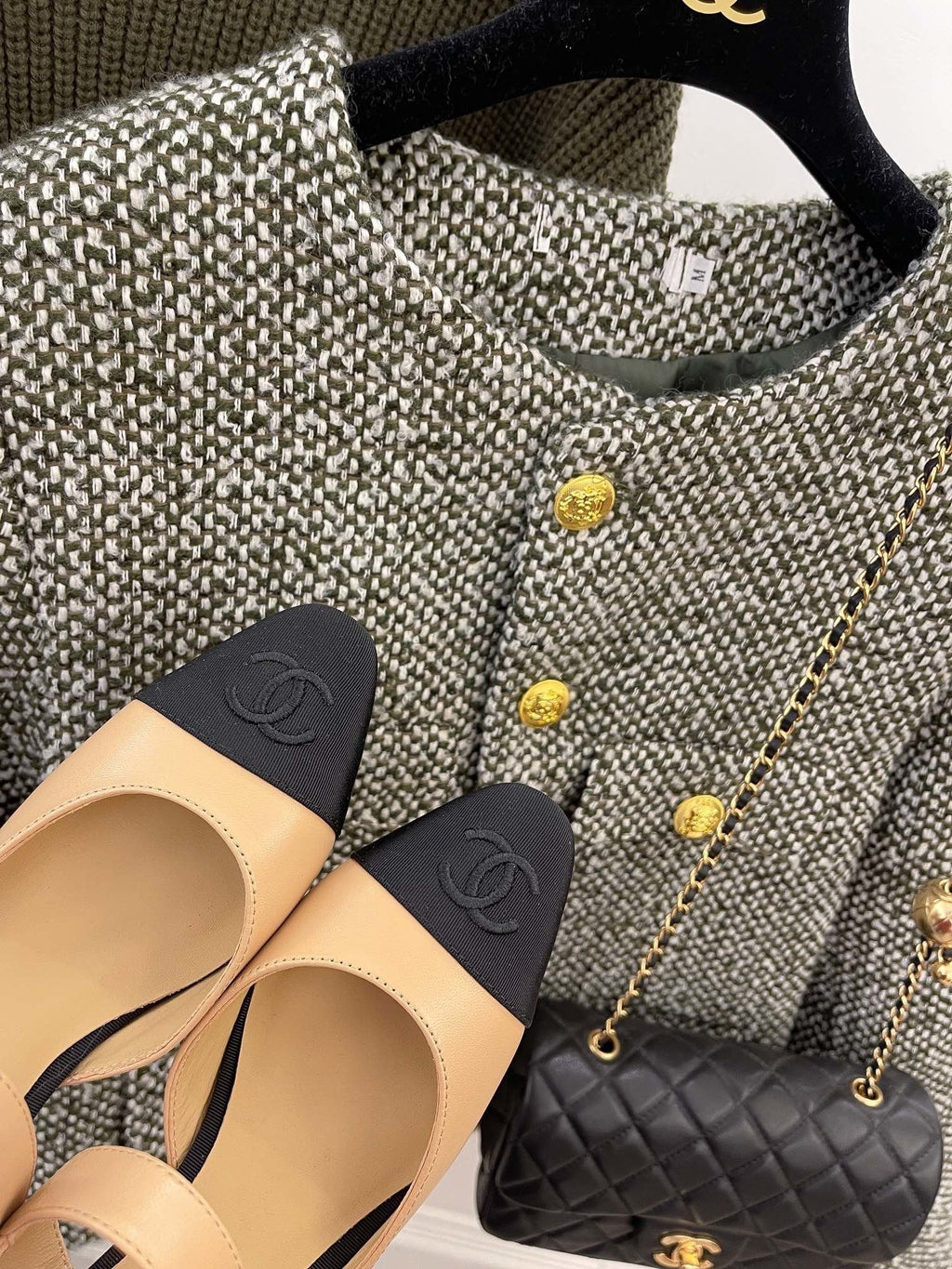 Chanel Sling Back Beige
