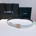 Chanel Belt With Beaded Buckle White