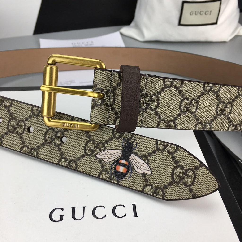 Gucci Belt With Square Buckle Brown