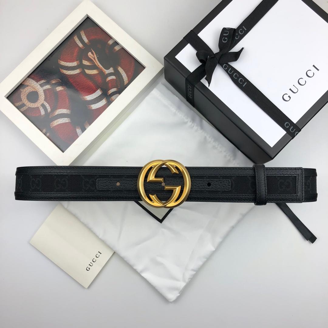 Gucci Belt With Double G Buckle Black
