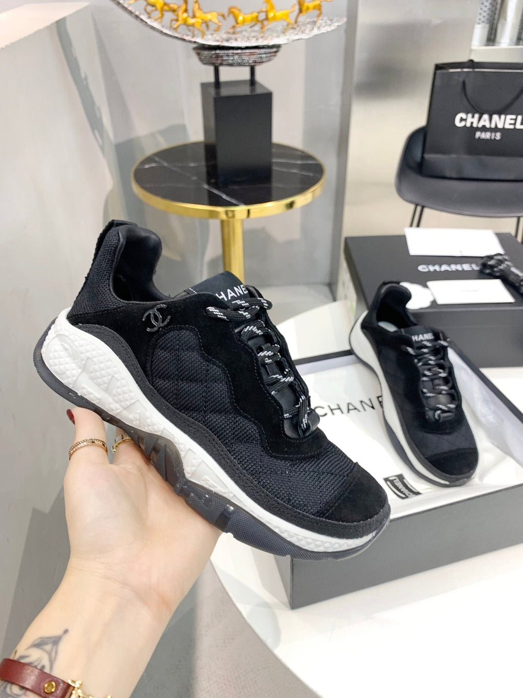 Chanel Trainers Sneakers Black