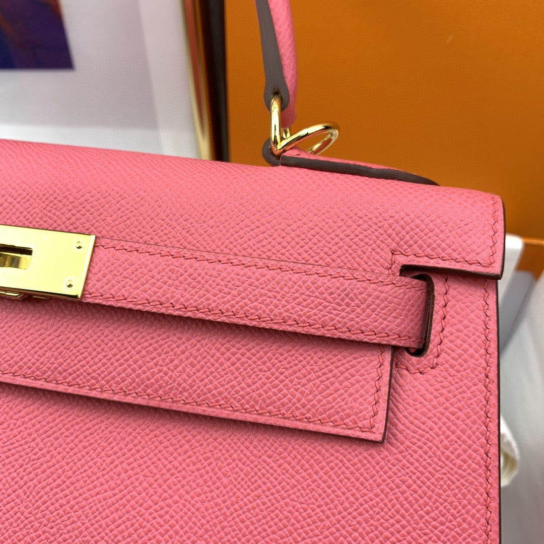 Hermes Kelly 28 Togo Gold Hardware Pink