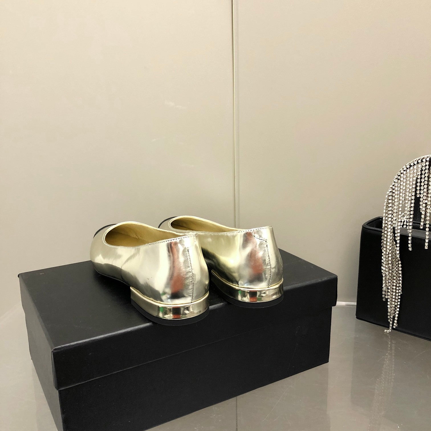 Chanel Flats Gold