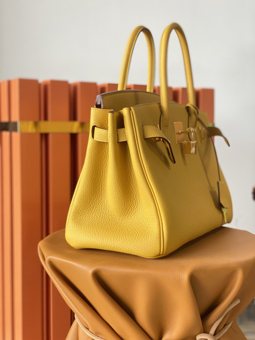 Hermes Birkin 30 Nata Swift Gold Hardware Yellow