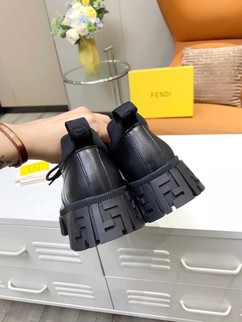 Fendi Force Black Low Top Black