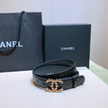 Chanel Belt With Bead Buckle Black