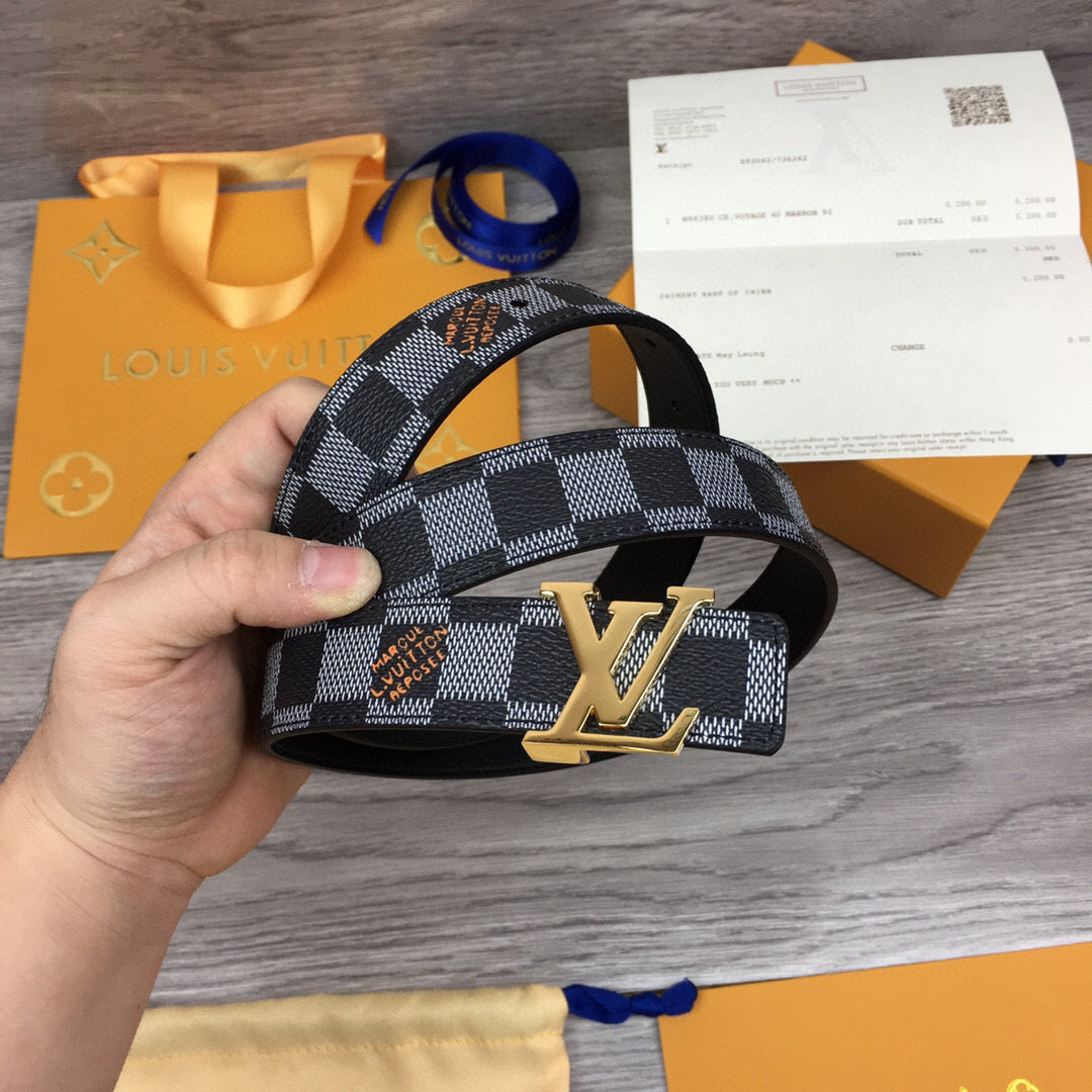 Louis Vuitton LV Initiales Belt Black