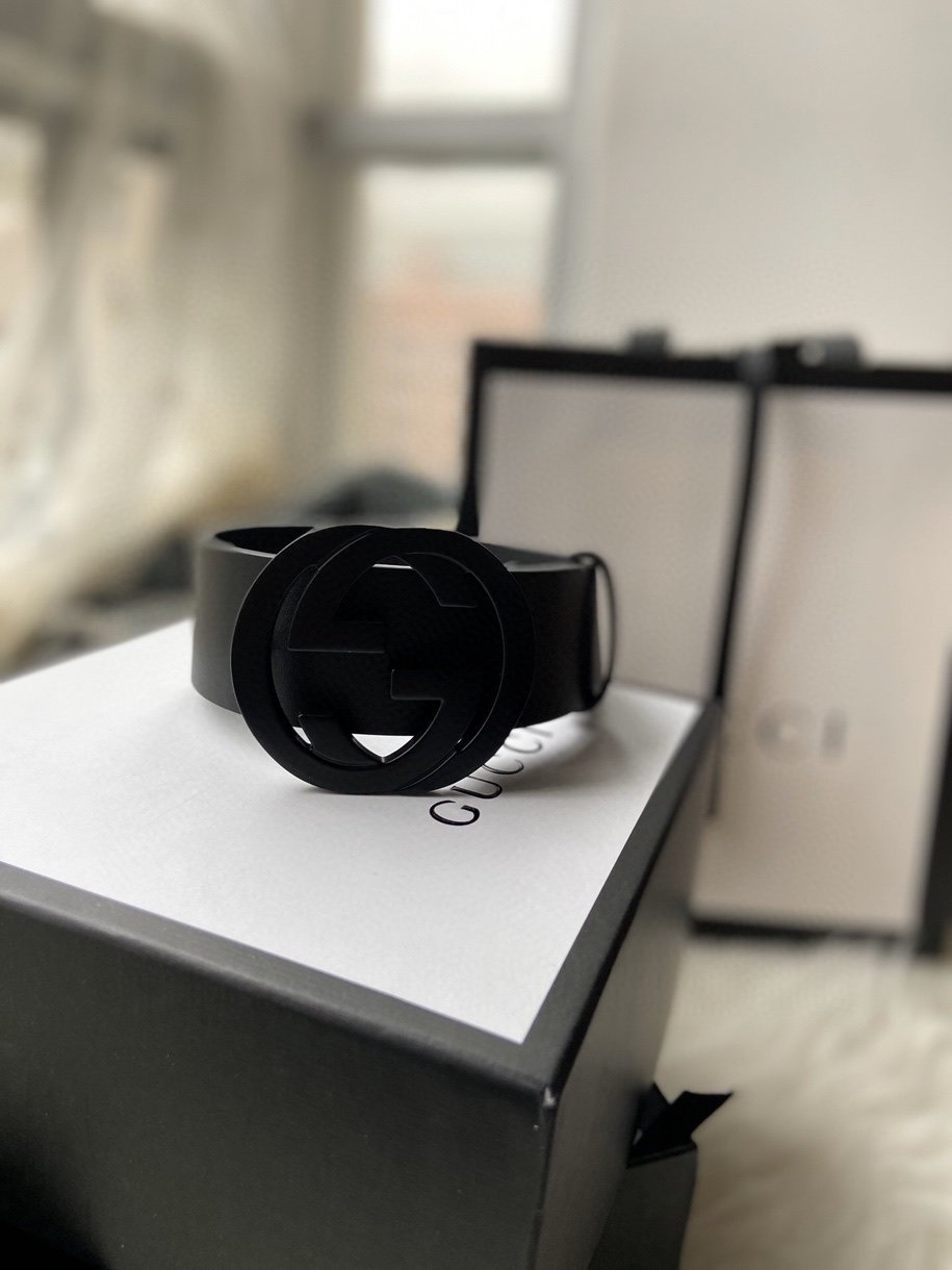 Gucci Belt With Double G Buckle Black
