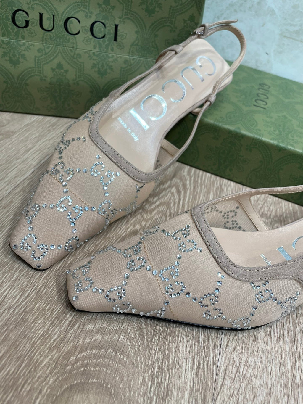 Gucci Slingback Pumps Brown