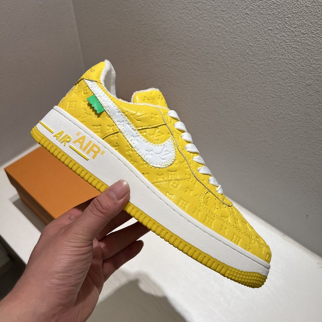 Louis Vuitton x Off-White x Nike Air Force 1 Yellow