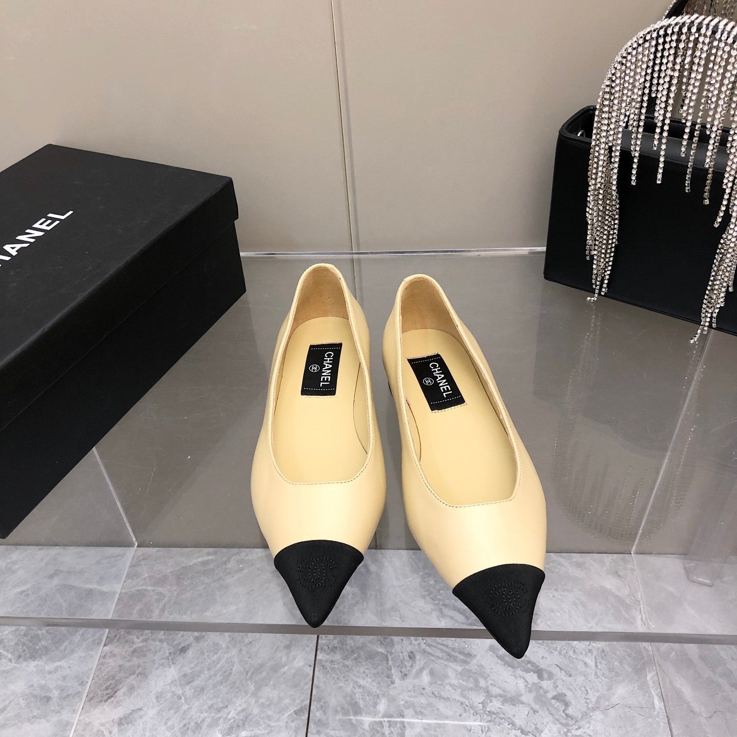 Chanel Flats Beige