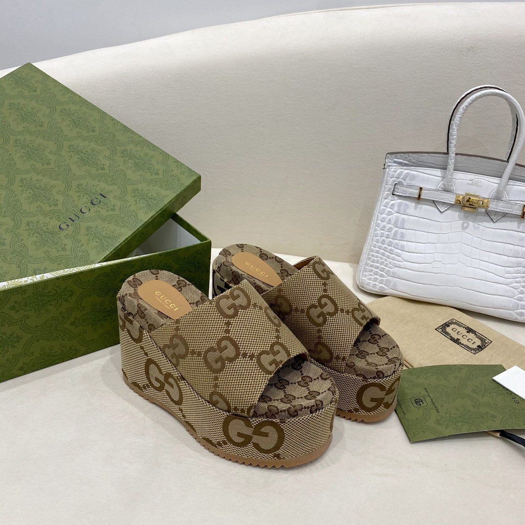 Gucci Platform Slide Sandal Brown