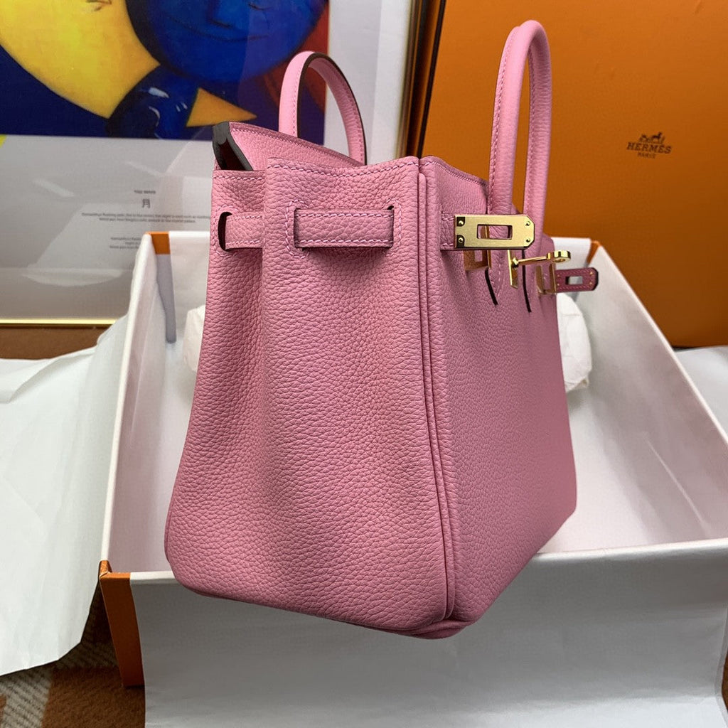Hermes Birkin 25 Nata Swift Gold Hardware Pink