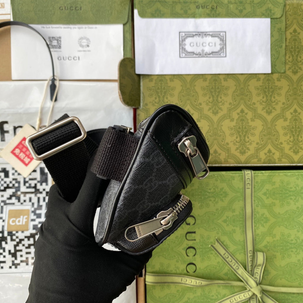 Gucci Belt Bag With Interlocking G 23cm Black