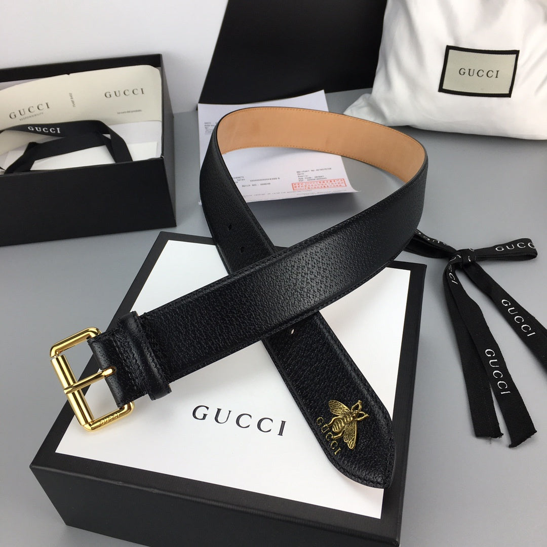 Gucci Belt With Square Buckle Black