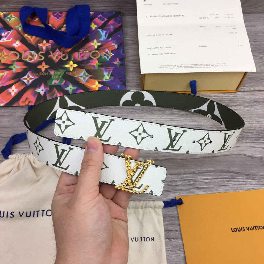 Louis Vuitton Iconic Reversible Belt Green