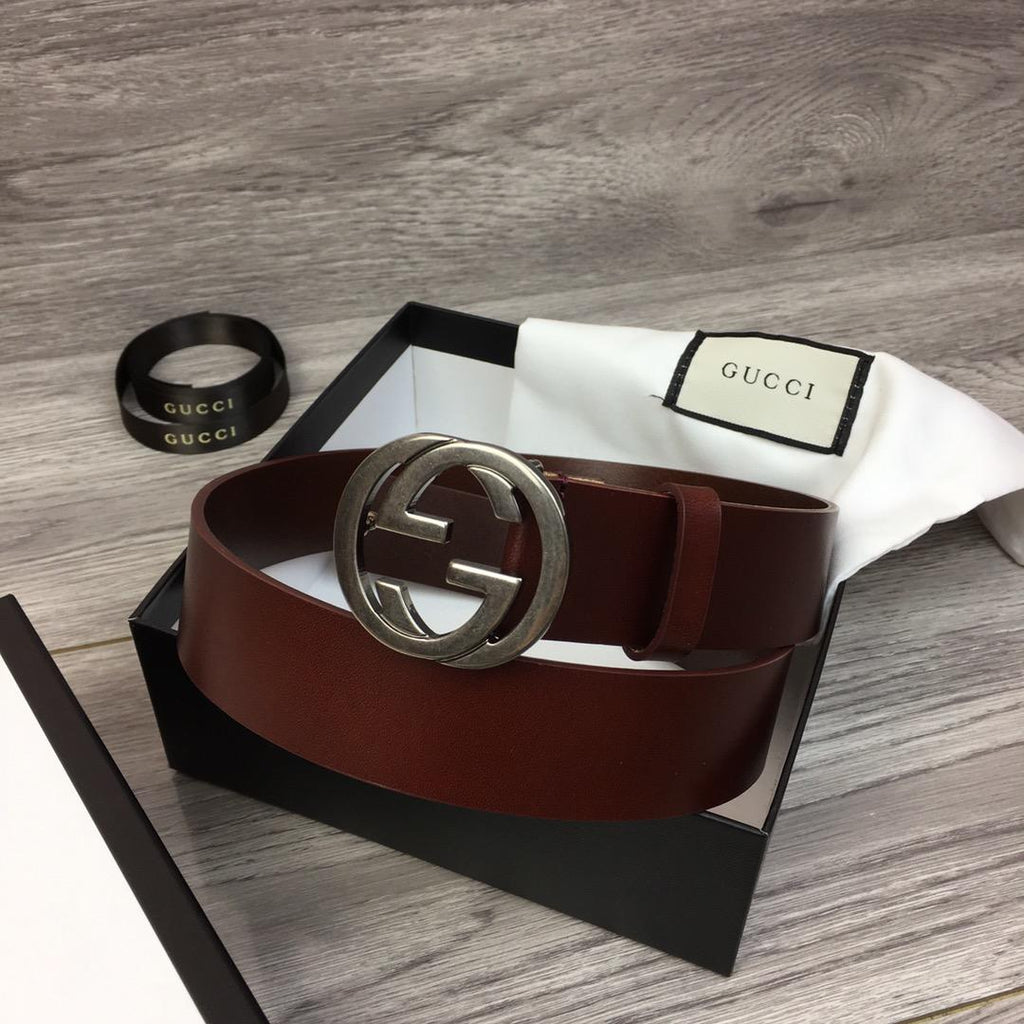 Gucci Belt With Double G Buckle Brown