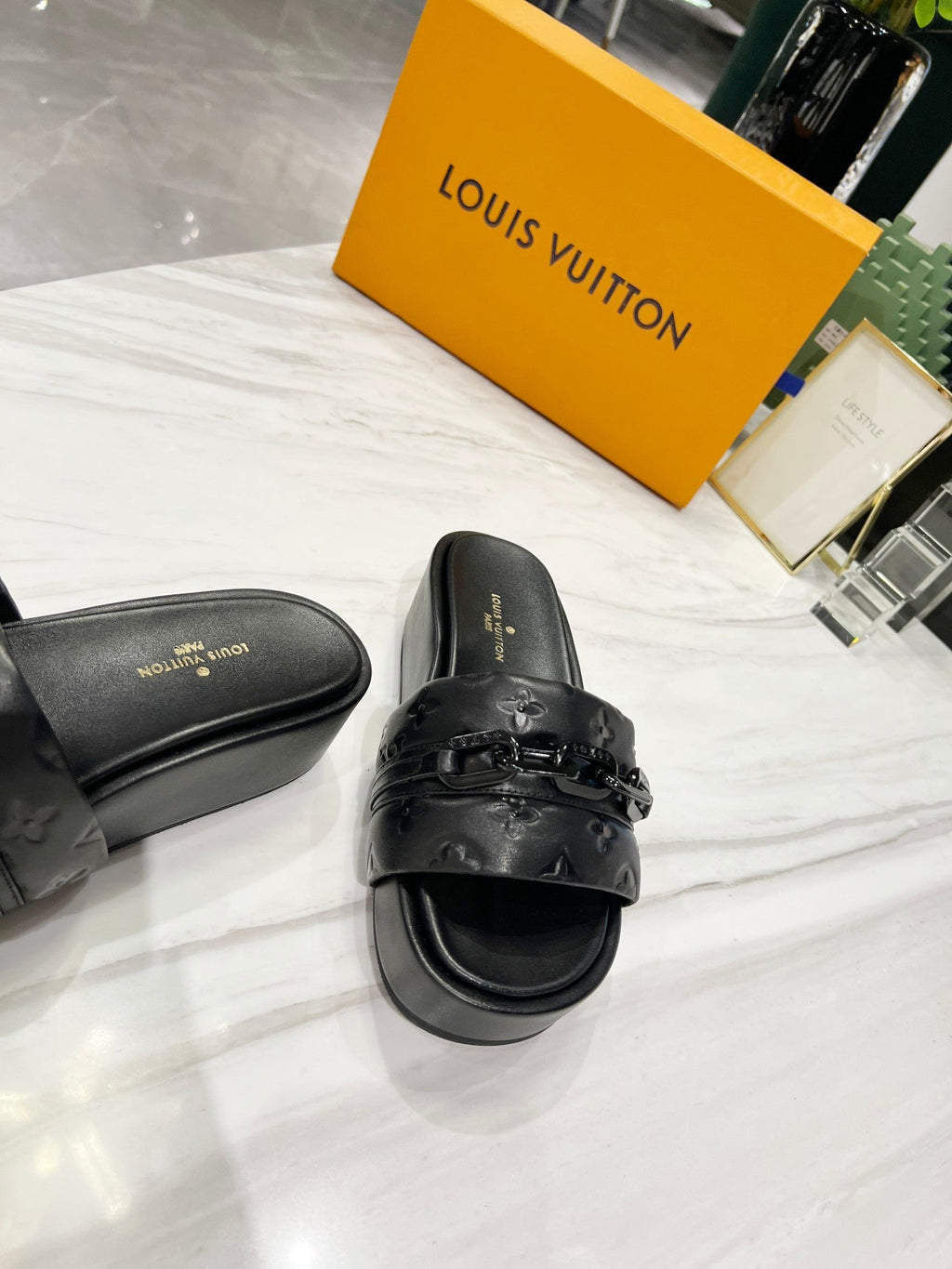 Louis Vuitton Jumbo Flatform Mule Black
