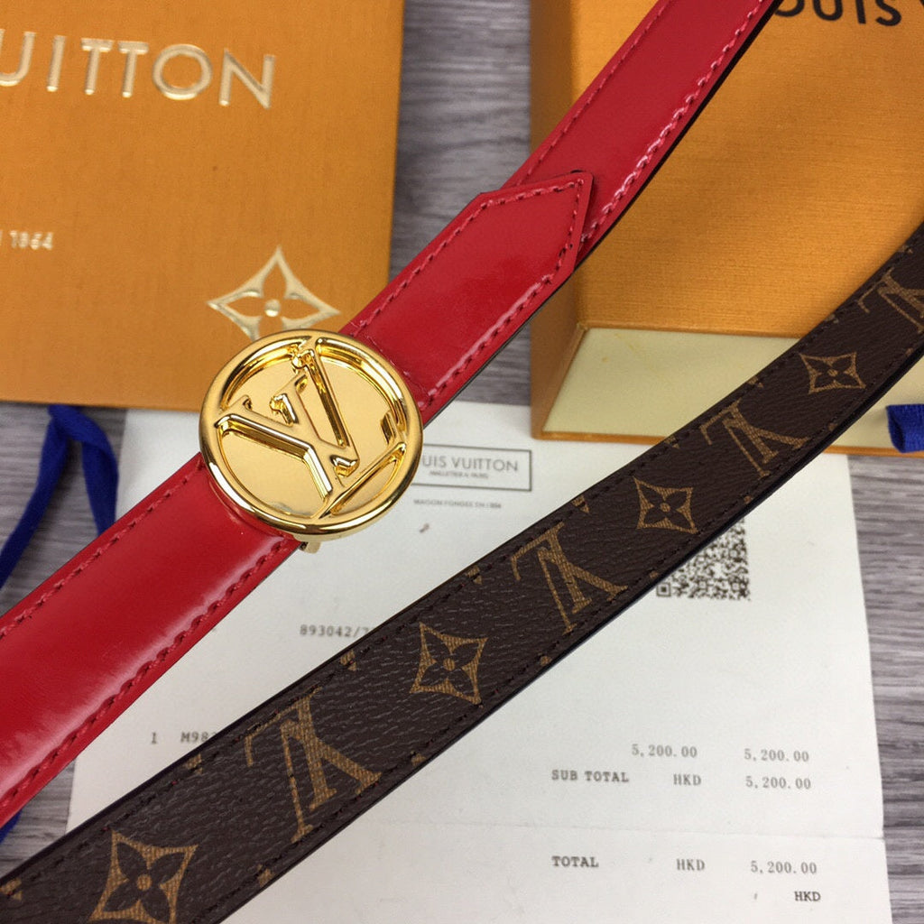 Louis Vuitton Cricle Belt Red