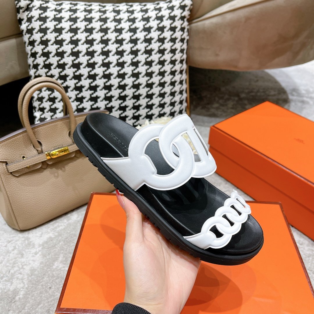Hermes Extra Sandal White