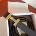 Hermes Mini Constance Guillochee Belt Buckle & Reversible Leather Strap Black