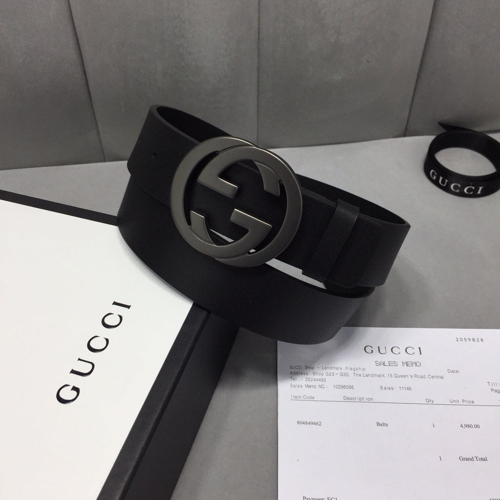Gucci Belt With Double G Buckle Black
