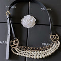 Chanel Belt With Square Metal Buckle Black