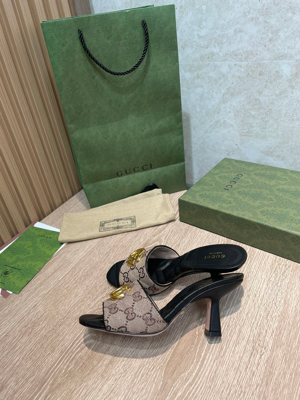 Gucci Double G Slide Sandal Black