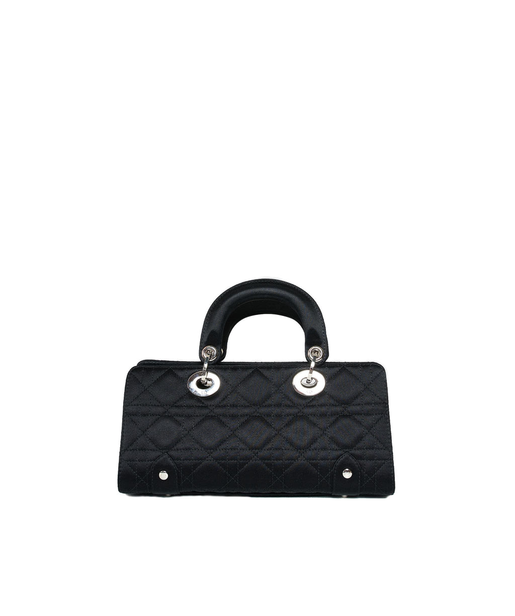 Christian Dior Black Cannage Top Handle Bag GHW  AGL1036 - Cap N Wrap