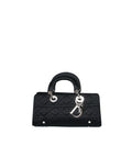 Christian Dior Black Cannage Top Handle Bag GHW  AGL1036 - Cap N Wrap