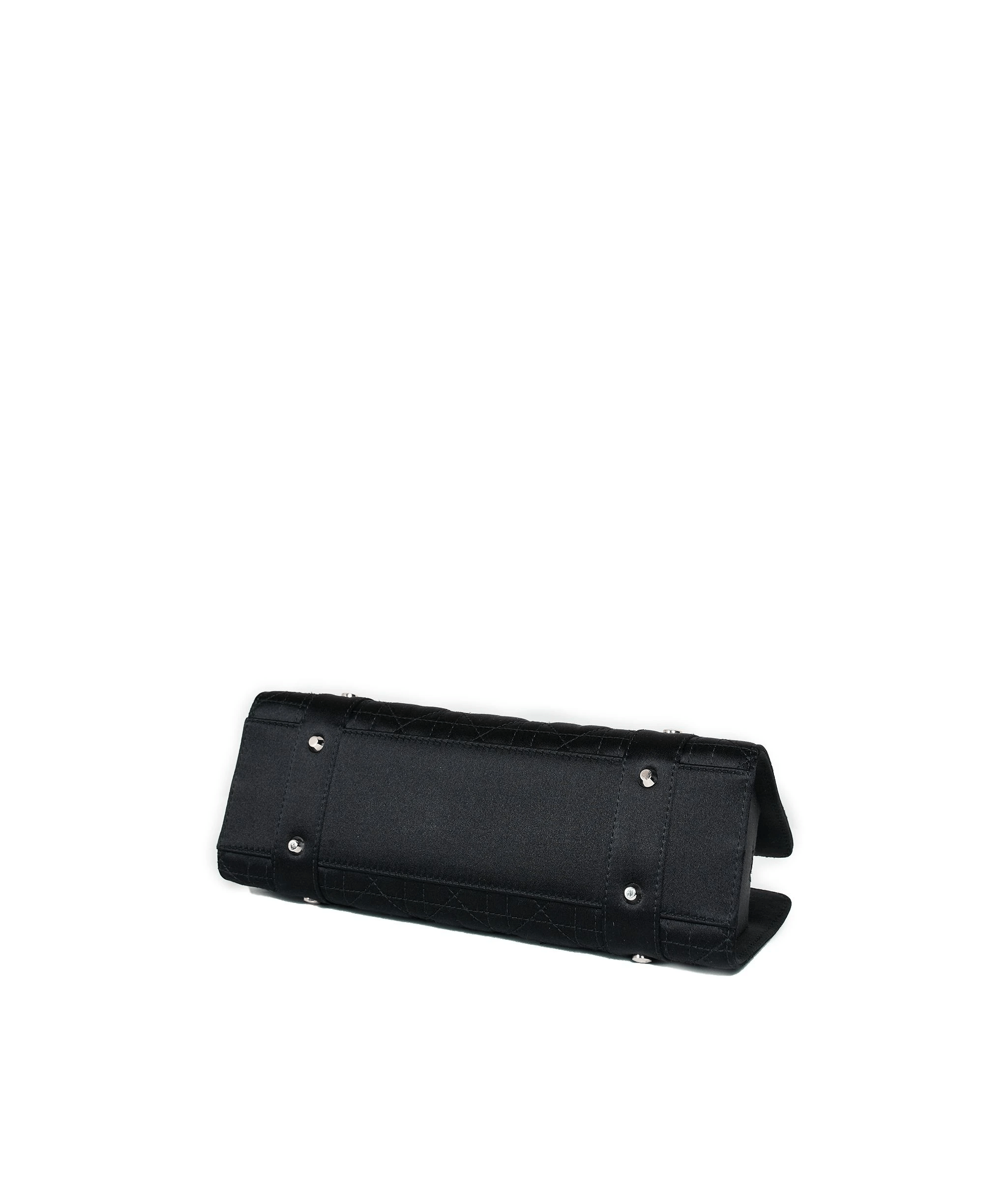Christian Dior Black Cannage Top Handle Bag GHW  AGL1036 - Cap N Wrap