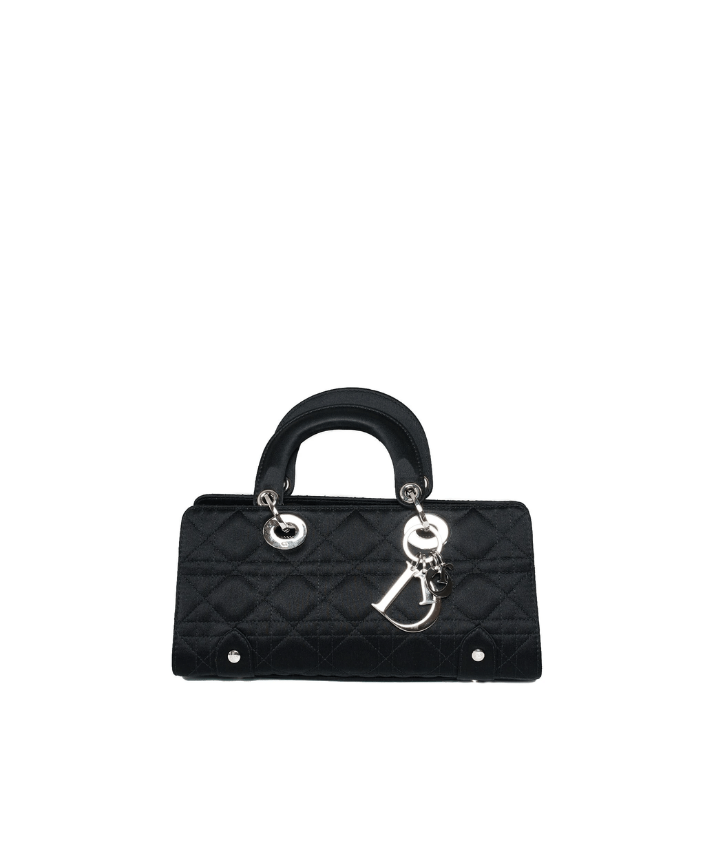 Christian Dior Black Cannage Top Handle Bag GHW  AGL1036 - Cap N Wrap