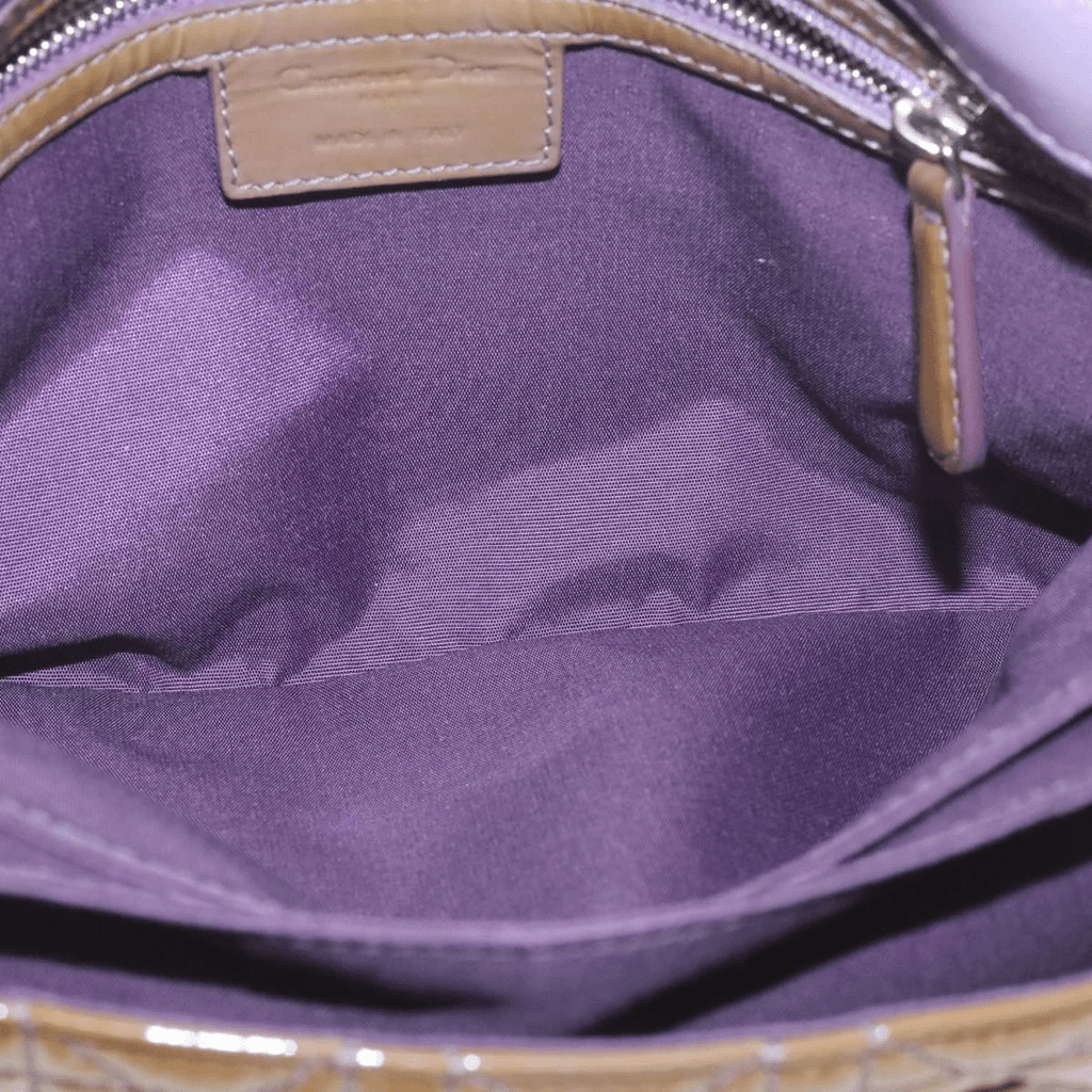 CHRISTIAN DIOR Canage Shoulder Bag Patent Leather Brown Auth rd1612 - Cap N Wrap