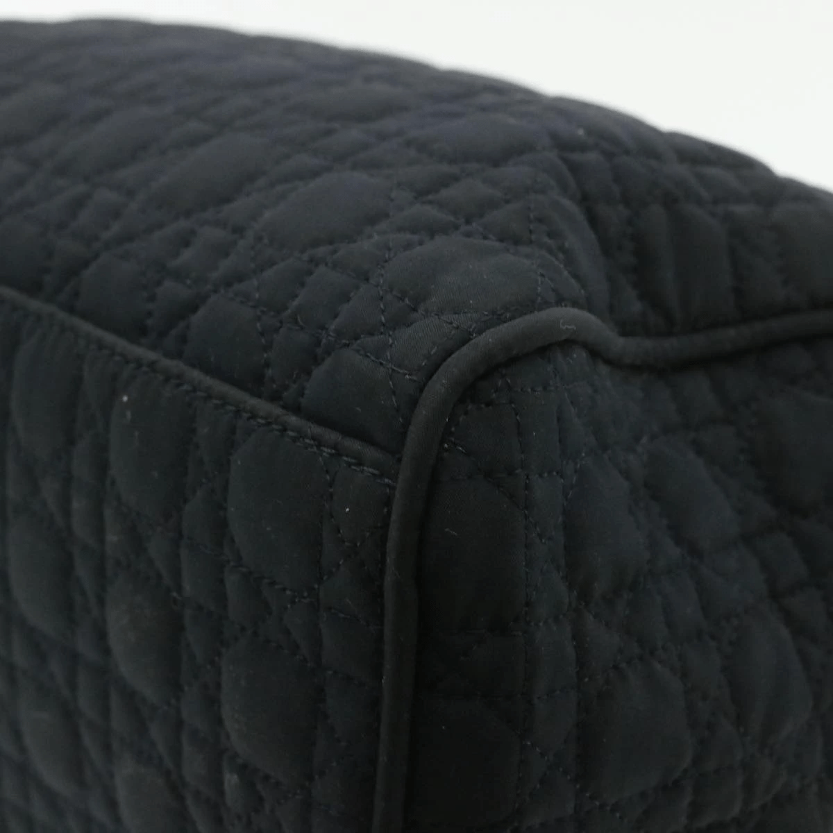 CHRISTIAN DIOR Cannage Hand Bag Black Nylon - Cap N Wrap