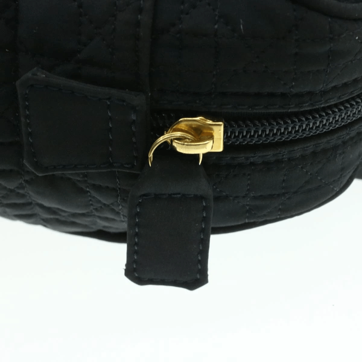 CHRISTIAN DIOR Cannage Hand Bag Black Nylon - Cap N Wrap