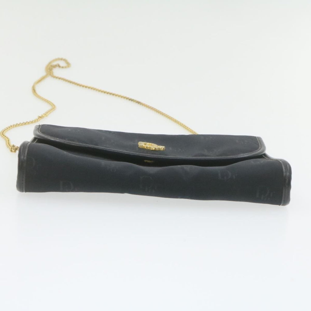 CHRISTIAN DIOR Chain Shoulder Bag Black Canvas Auth 21499 MW2753 - Cap N Wrap