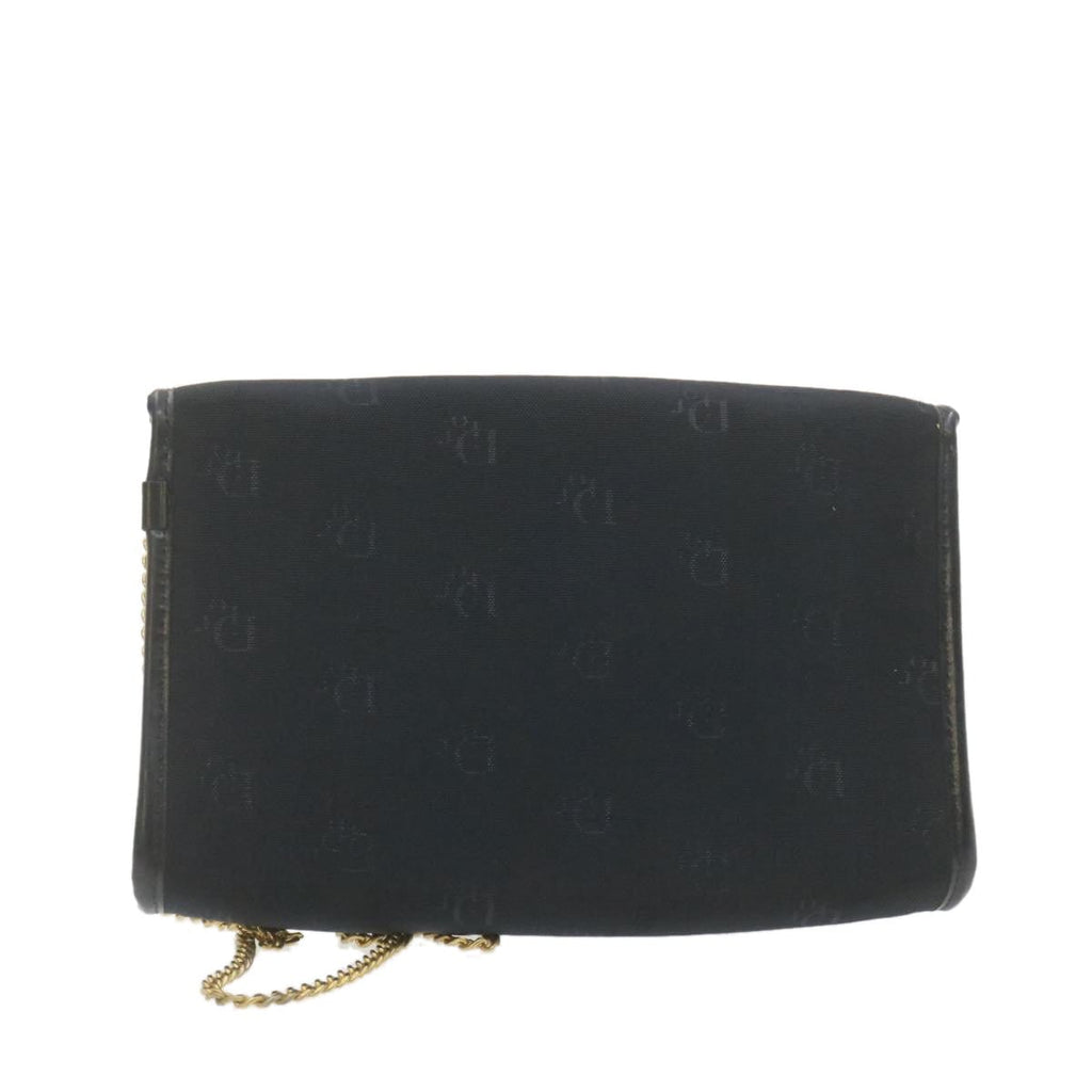 CHRISTIAN DIOR Chain Shoulder Bag Black Canvas Auth 21499 MW2753 - Cap N Wrap