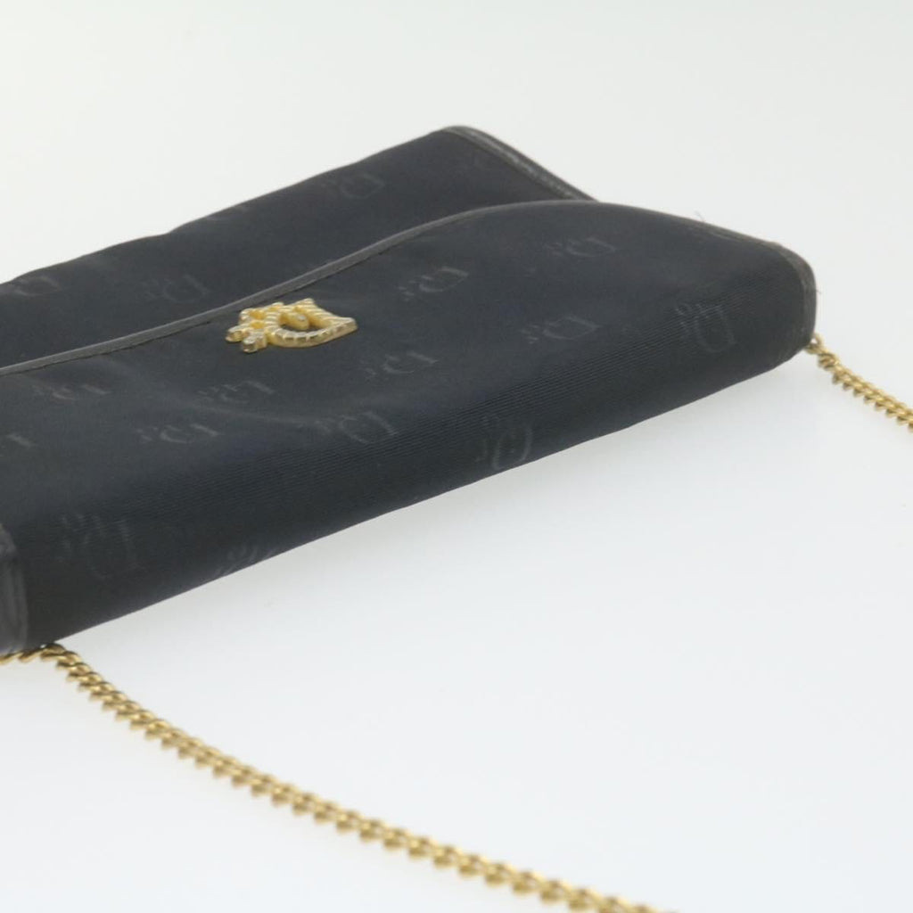 CHRISTIAN DIOR Chain Shoulder Bag Black Canvas Auth 21499 MW2753 - Cap N Wrap