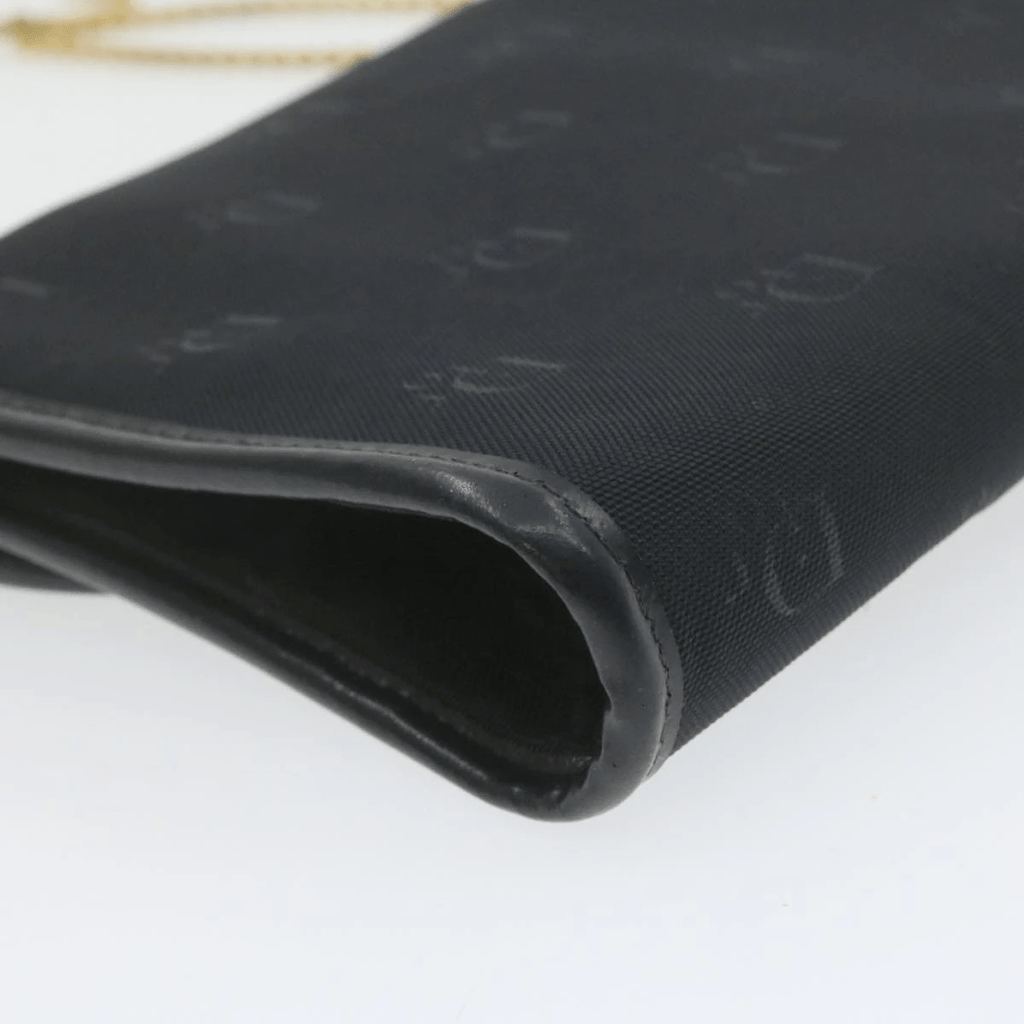 CHRISTIAN DIOR Chain Shoulder Bag Black Canvas Auth 21499 MW2753 - Cap N Wrap