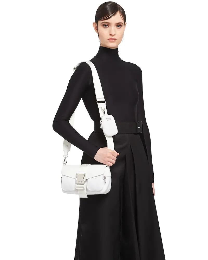 Prada Pocket Nylon and Brushed Leather Bag