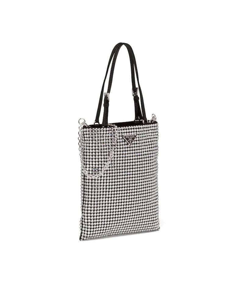 Satin Handbag With Decoration