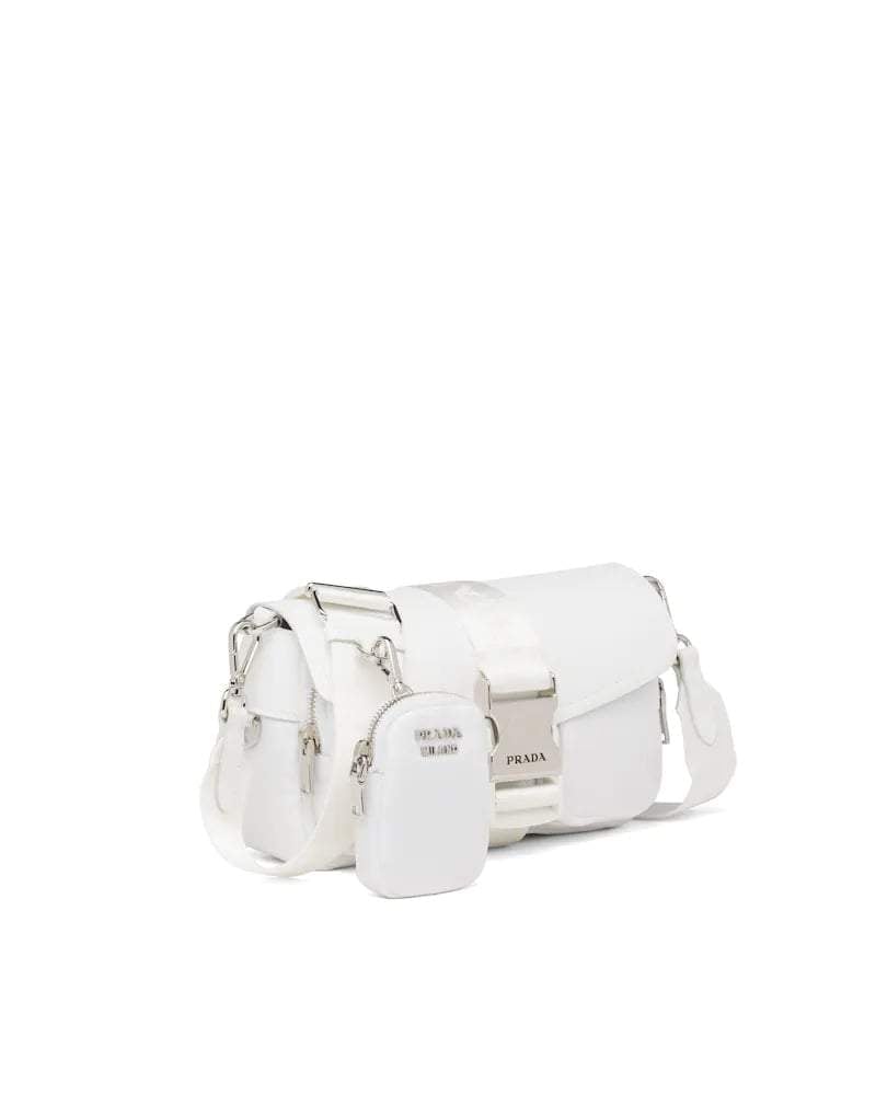 Prada Pocket Nylon and Brushed Leather Bag