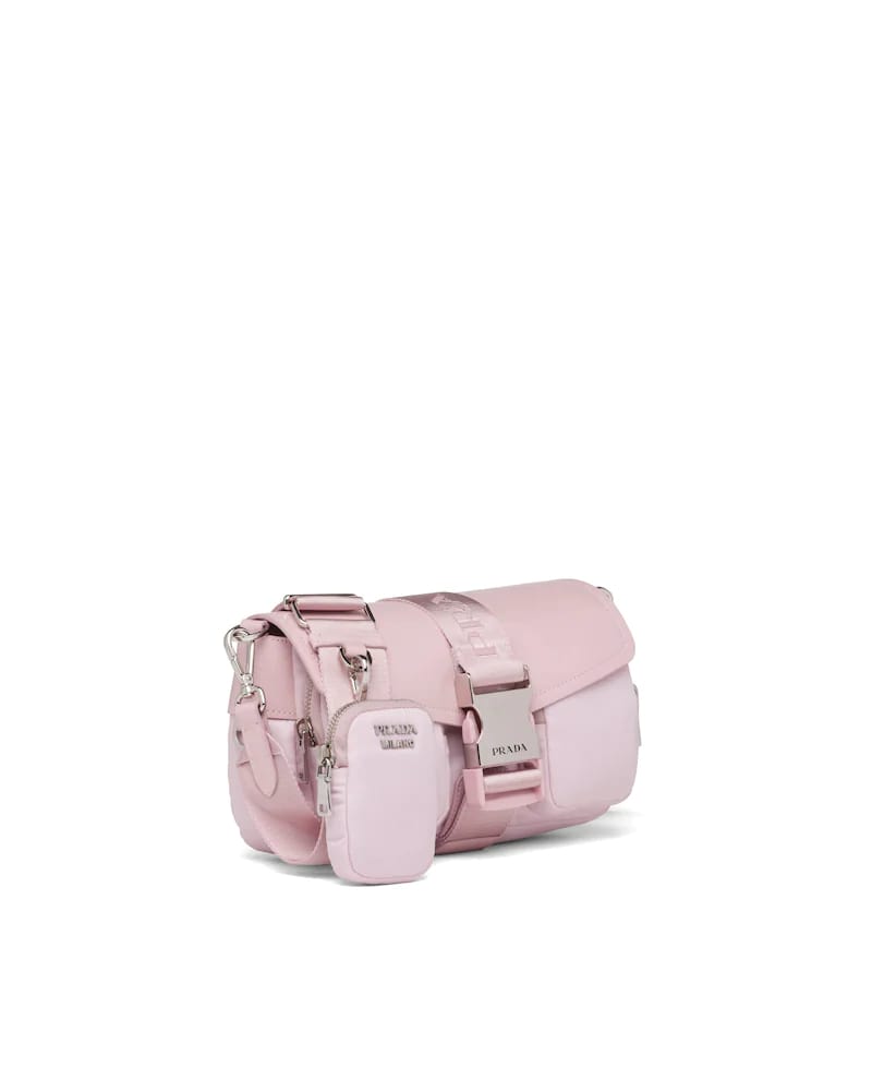 Prada Pocket Nylon and Brushed Leather Bag