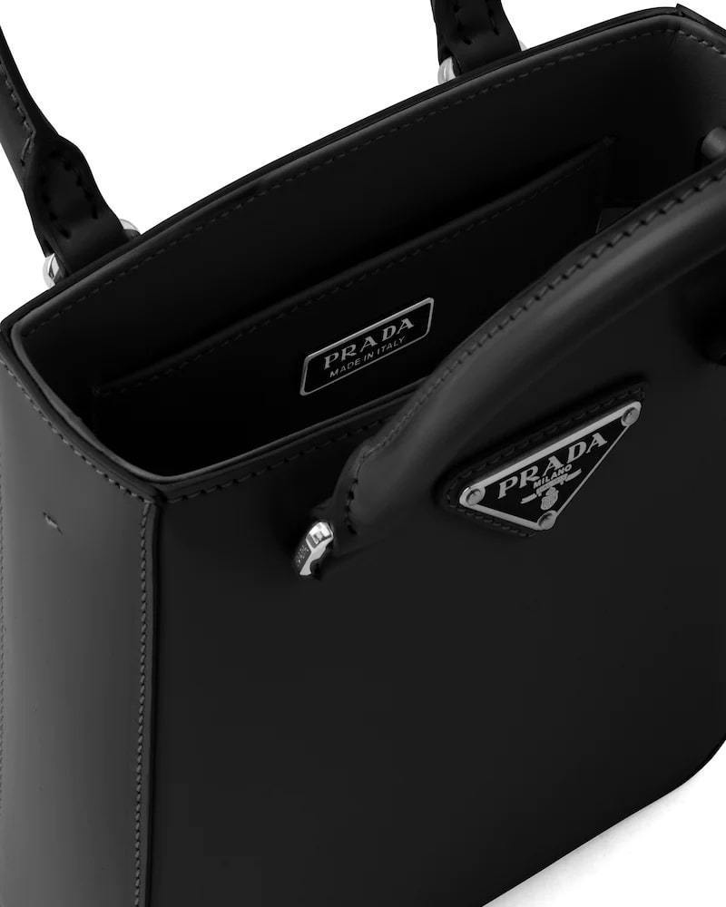 Prada Small Brushed Leather Tote