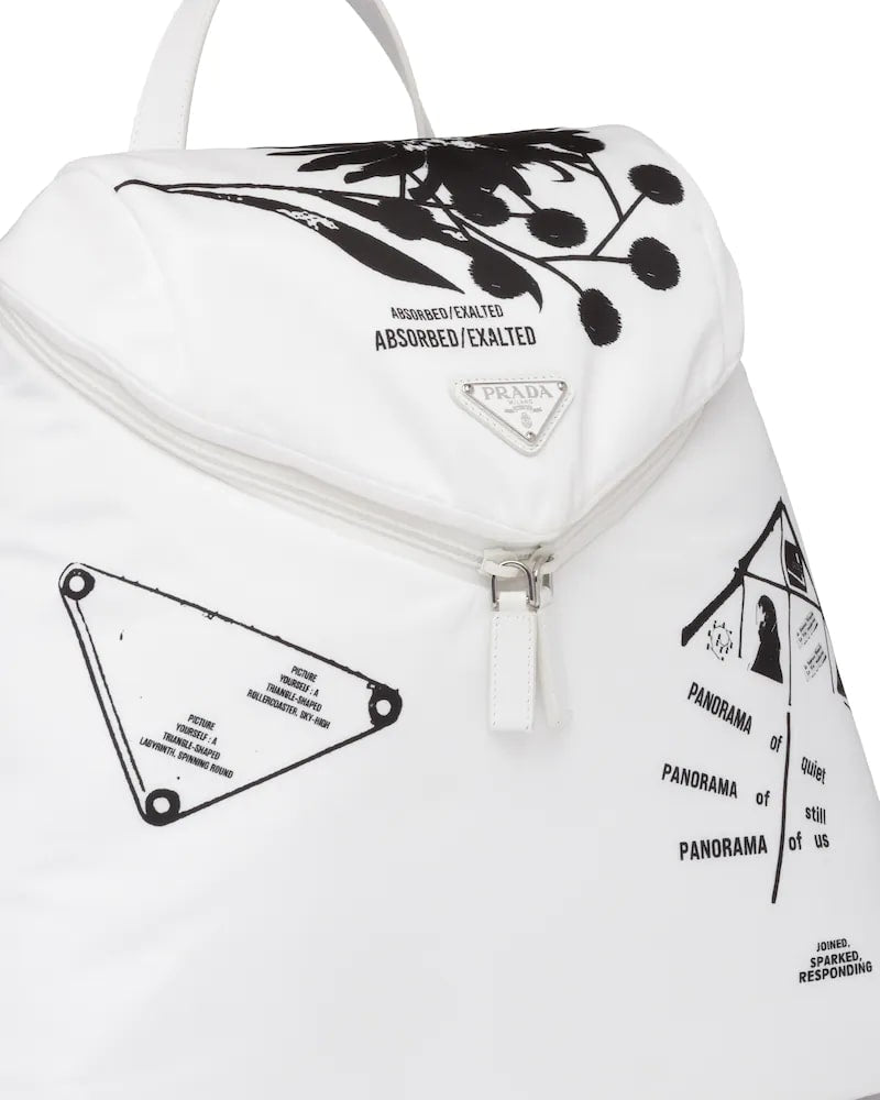 Prada Signaux Printed Nylon Backpack