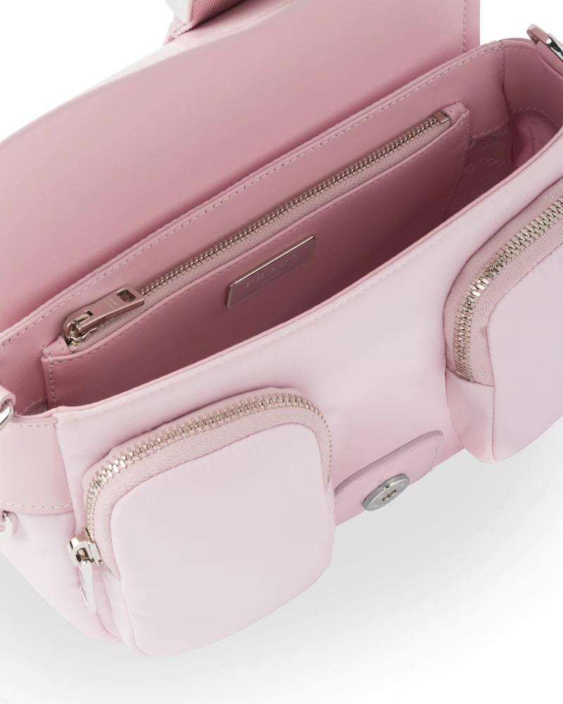 Prada Pocket Nylon and Brushed Leather Bag