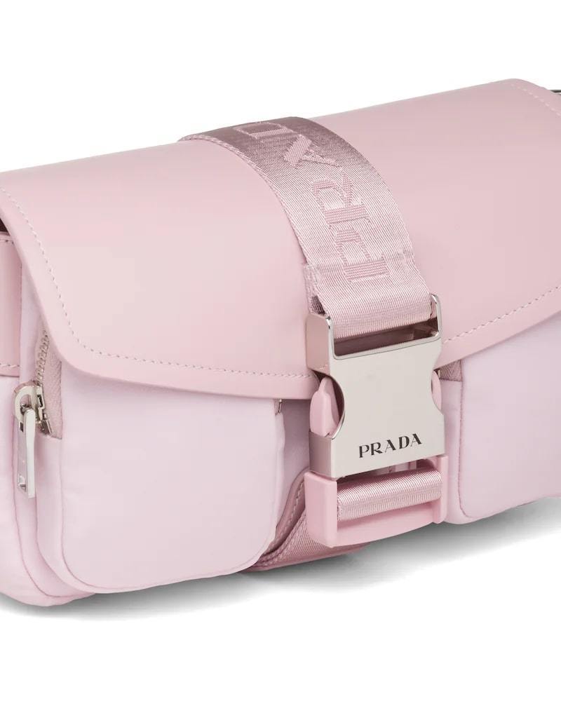 Prada Pocket Nylon and Brushed Leather Bag