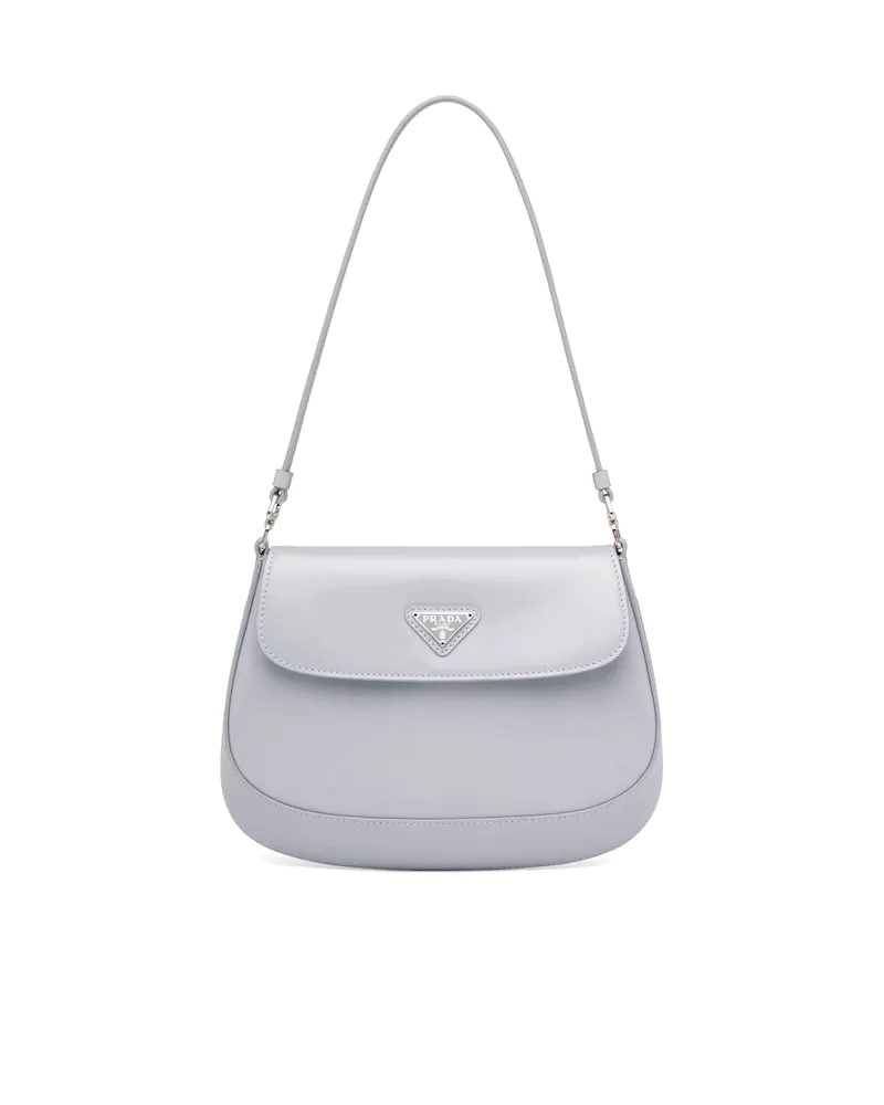 Prada Cleo Brushed Leather Shoulder Bag With Flap